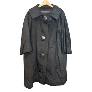 VTG Forstmann 1950s Swing Coat Over Black Jacket Women's Size L/XL 100% WOOL EUC